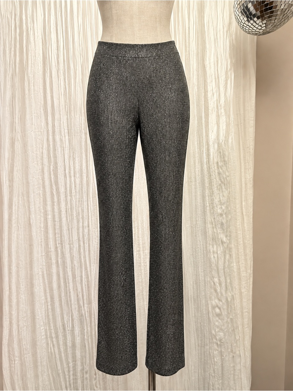 Old Navy Black Metallic Flare Knit Pants